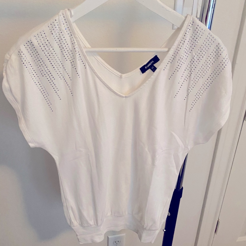Express White Women Top XS